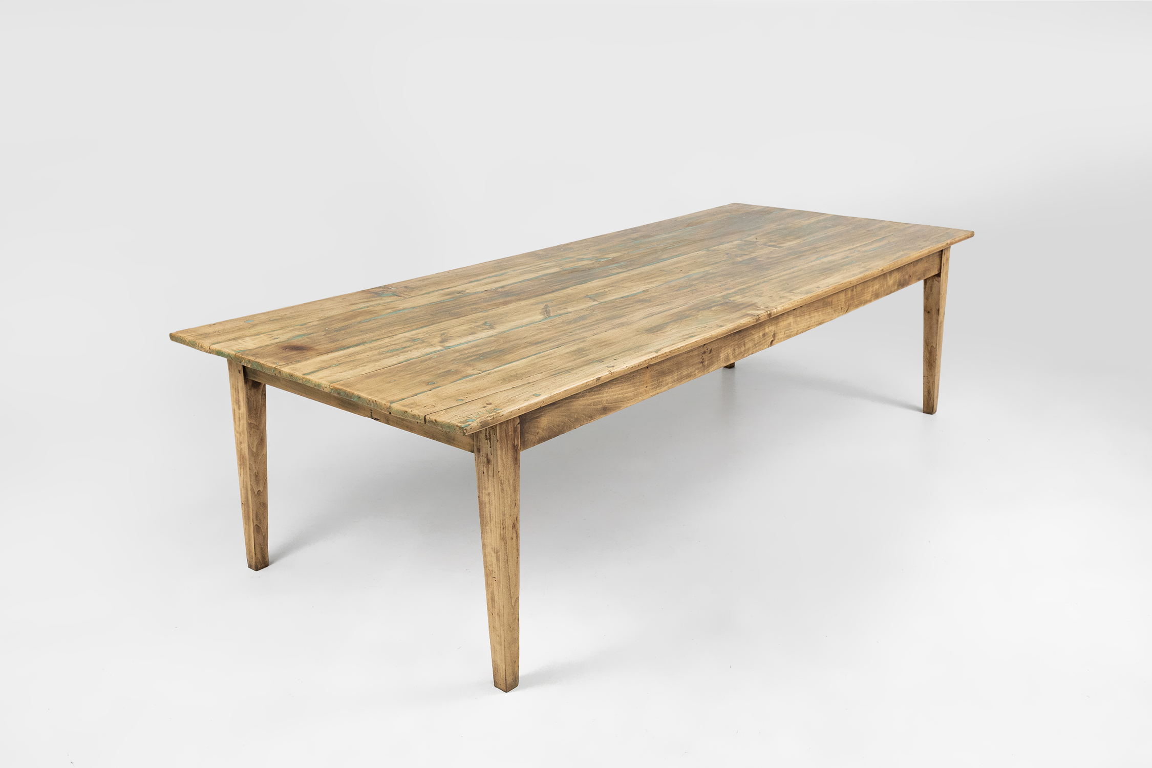 Large rustic elm wooden farm table, France ca. 1800thumbnail